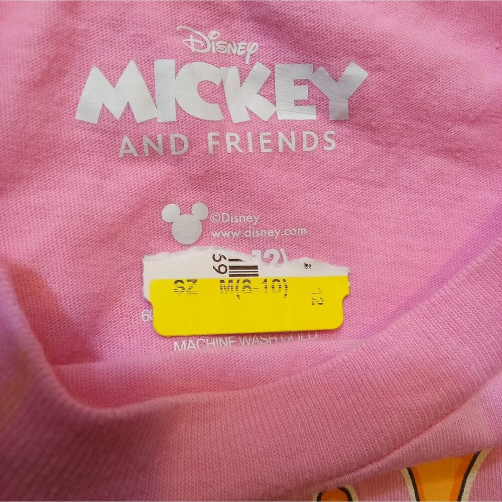 Disney Ladies Pink Mickey Crop T-Shirt Sz Lg - Picture 4 of 5